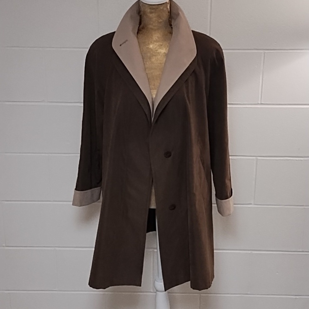 Jacqueline Ferrar Soft Sueded Lined Midi Trench Coat Jackie O Vibes Vintage